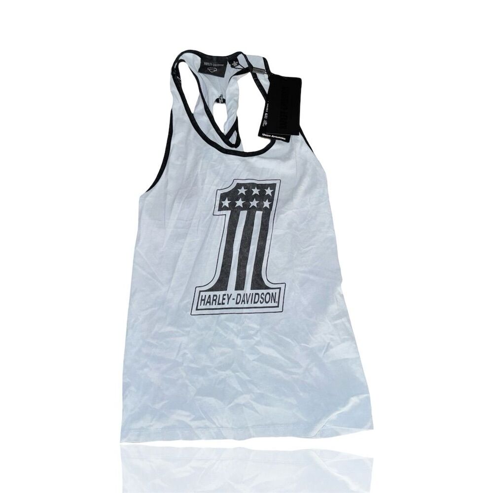 Harley-Davidson Women's Twist Back Tank Top Light Blue Size XL Easy Rider:Summer